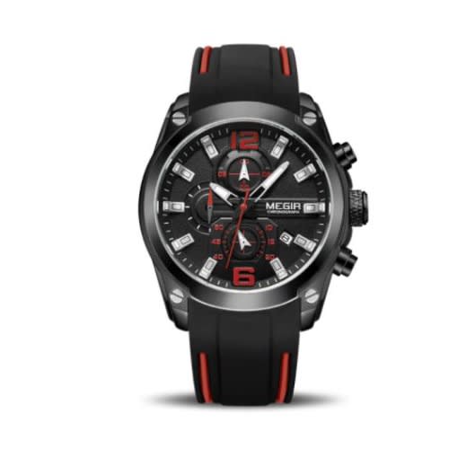 Chronograph Sports Watch Reloj Hombre - Gym Red