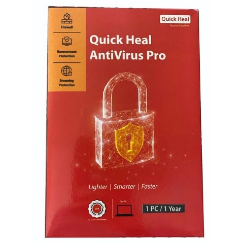 Quick Heal Antivirus Pro CD For 1PC For Single System.