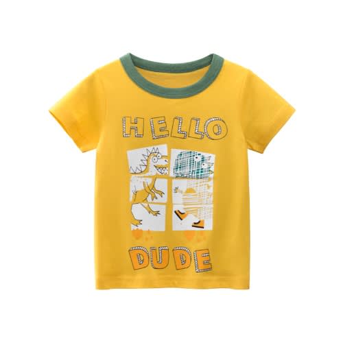 Hello Dude Print Boy Top