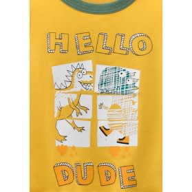 Hello Dude Print Boy Top