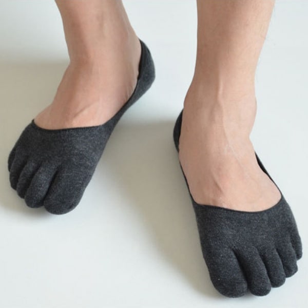 Invisible 5 Toe Socks - Dark Grey