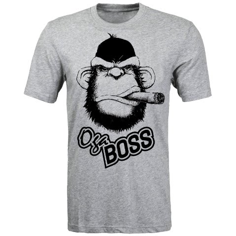 Chrysolite Designs Oga Boss Print T-Shirts - Grey