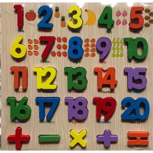 Wooden Movable Numbers Montessori Material Age 3+