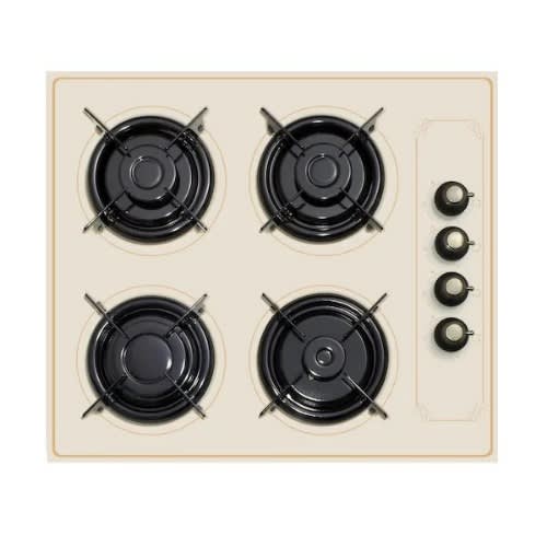 Premium Built In 4Burners Glass Gas Cooker - Rustic Biege