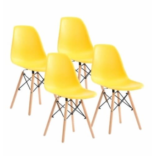 Restaurant Chair - Set Of 4 - Yellow