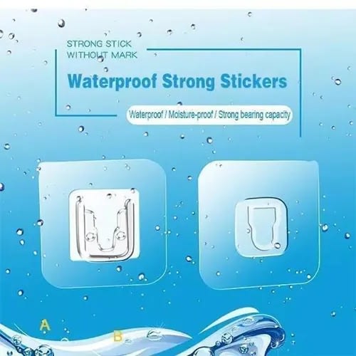 Double-sided Adhesive Wall Hooks - 6 Pieces