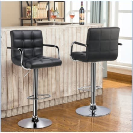 Draft Barstool Black- Set Of 2