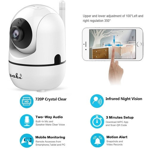 Night Vision Wireless IP Baby Monitor
