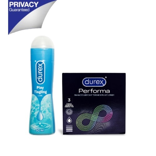 Thrill Bundle: One Pack Of Performa Condom+ Play Tingling Lube (50ml)