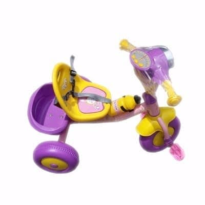 Happy Baby Baby Tricycle With Seat Belt & Carrier - Multicolour