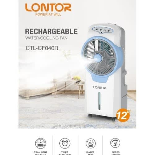 Rechargeable Air Cooler - Water Fan With Remote Control