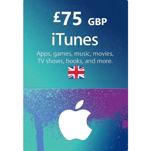 iTunes UK 75£ Gift Card