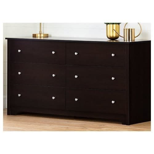 Double Dresser - 6 Drawer -Brown