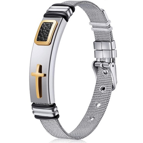Unisex Silicone Bracelet - Silver & Gold