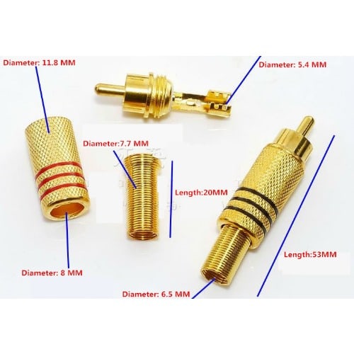 BNC CCTV AV Connectors - 10 Pieces