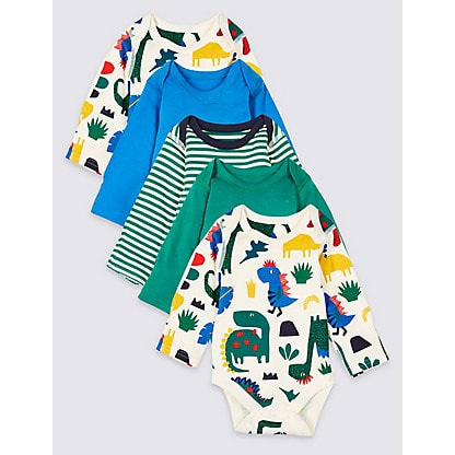 Long Sleeve 5 In 1 Baby Body Suit - Unisex