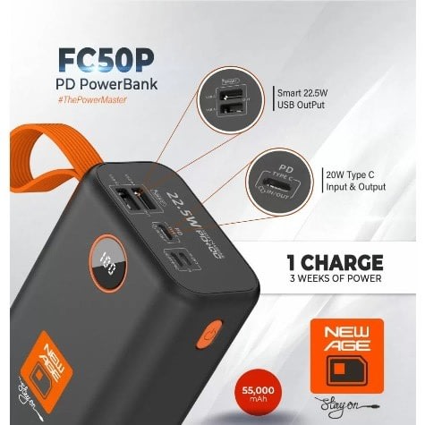 Fc50 Pd Power Bank - 55000mAh