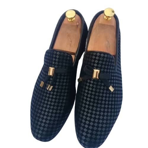 Men Matted Oxford Penny Mat Shoe - Black