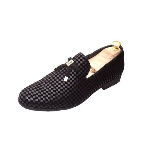 Men Matted Oxford Penny Mat Shoe - Black
