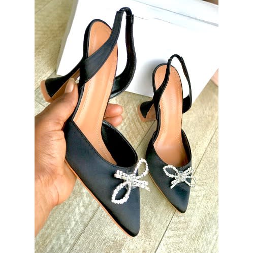 Bridal Sling Back Shoe - Black
