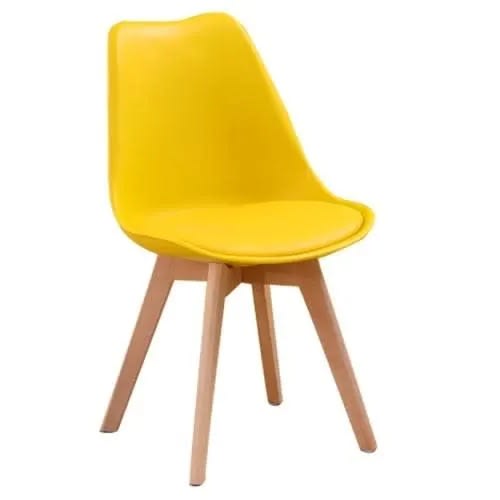 Modern Dining Chairs - Set Of 4 - Yellow