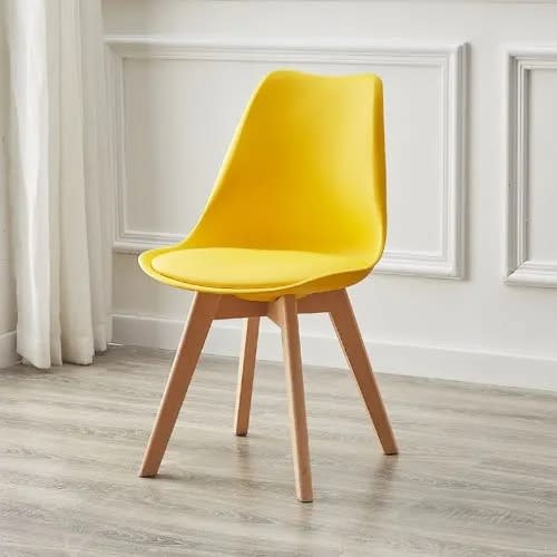 Modern Dining Chairs - Set Of 4 - Yellow