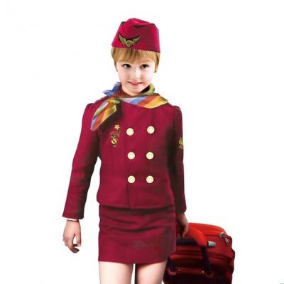 Kids Air Hostess Dress Up Costume