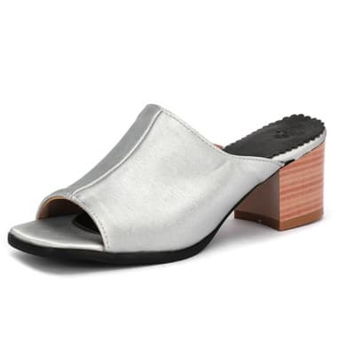 Wooden Block Heel Slipper