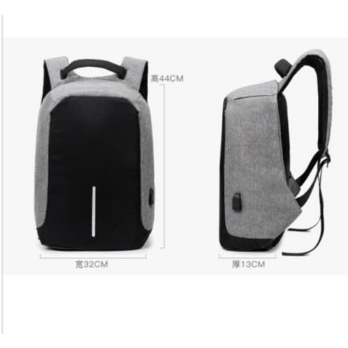 15.6" Smart Anti Theft Laptop Backpack - Grey