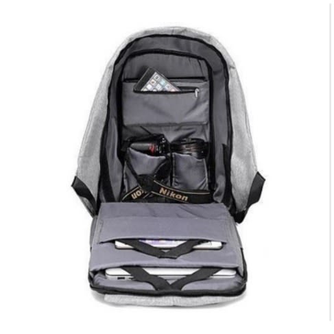 15.6" Smart Anti Theft Laptop Backpack - Grey