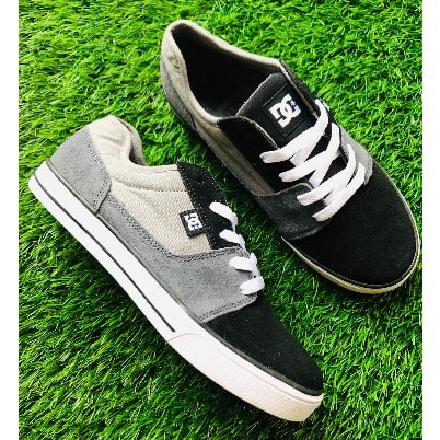 Quality Sturdy Black And Ash Boys Sneakers Unisex Shoes
