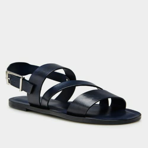 Male Black Leather Sandals