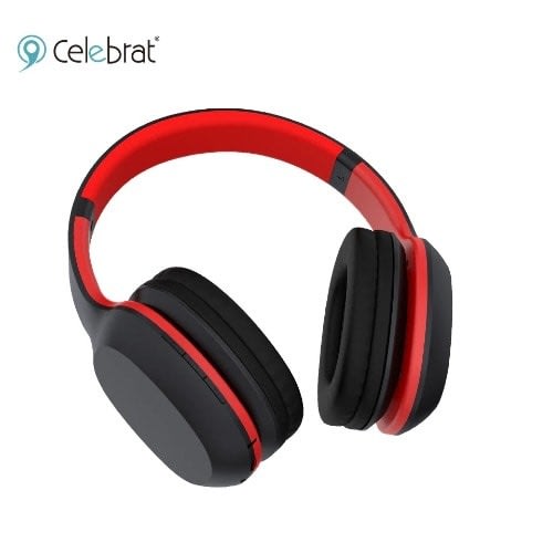 A18 Wireless Headphones With Microphone & Extra Bass Bluetooth - Red