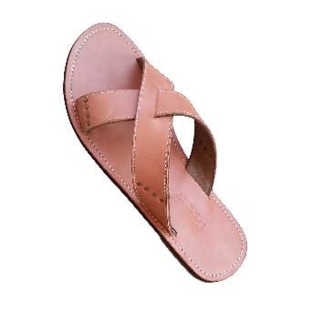 Simple Crossed Slippers - Brown