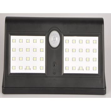 40 LED Wireless Solar Motion Sensor Security Light - Black