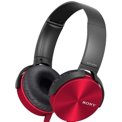 Extra Bass Headphones With Mic - Mdr-xb450ap - Red