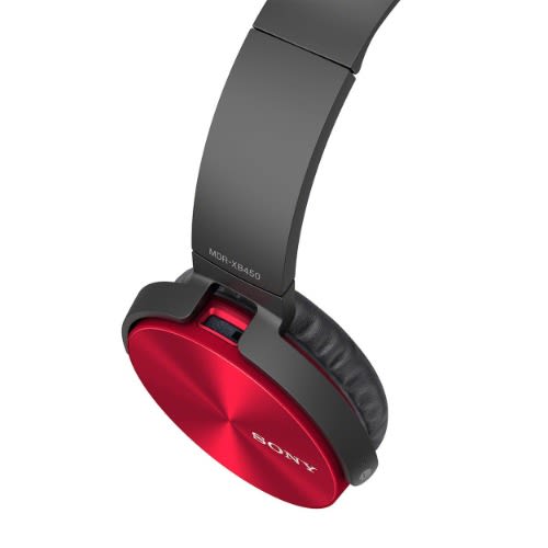 Extra Bass Headphones With Mic - Mdr-xb450ap - Red