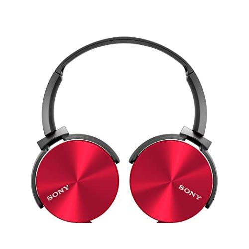 Extra Bass Headphones With Mic - Mdr-xb450ap - Red