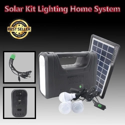 Solar Power Led Lamp Lighting System With Usb Power Bank &  Lamp