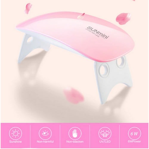 Mini Nail Art Tools Nail Dryer Led Uv Lamp - 6W - Pink