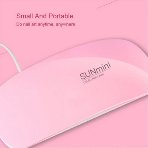 Mini Nail Art Tools Nail Dryer Led Uv Lamp - 6W - Pink