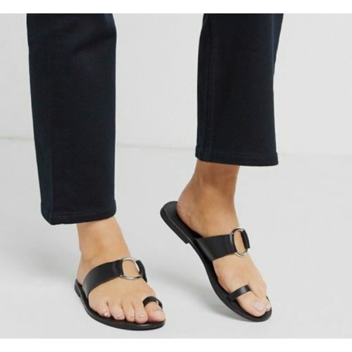 Female Ring Slippers - Black