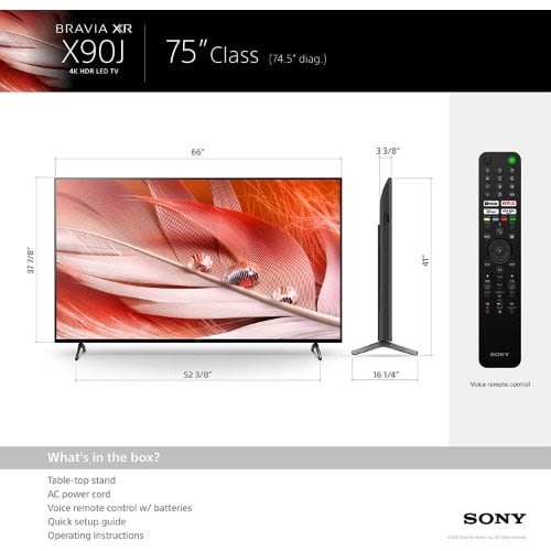 4k Ultra HD Smart Google Tv With Dolby Vision HDR - Xr75x90j - 75"
