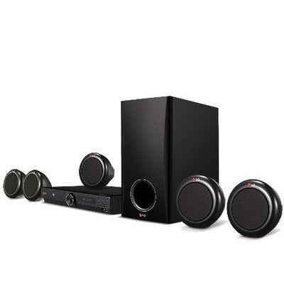 Home Theater System With Bluetooth - USB - DVD -  Bass Blast - Black
