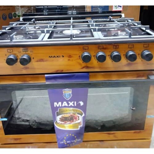 5 Burner Gas Cooker – 60x90cm - Wood