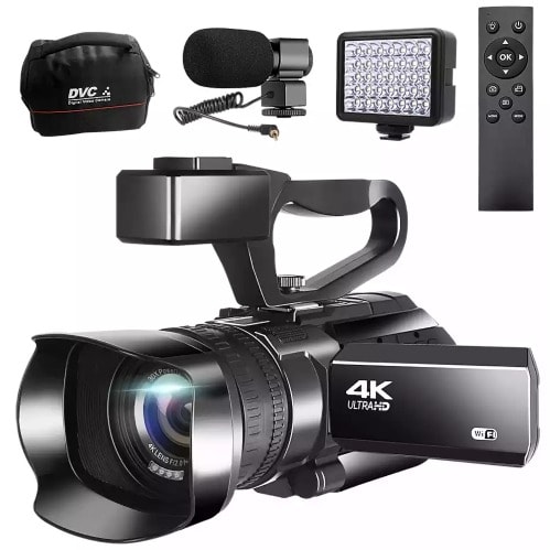 Professional Touchscreen Video Camcoder -WiFi 4k HD 48mp With 2 Batteries