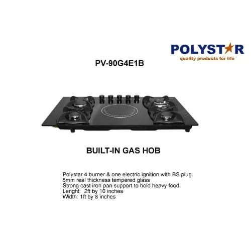 5 burner Cooker hob (4 gas and 1 electric)