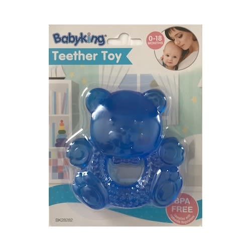 Water Filled Teddy Bear Teether - BPA Free - Blue