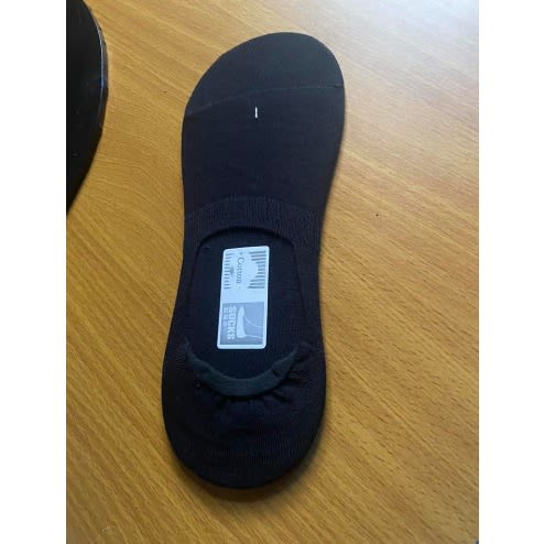 Invisible Men's Cotton Expandable Sock - Black