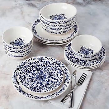 Tabletops Gallery 16-piece Carmine Dinnerware Set